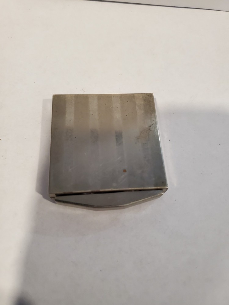 Vintage K & K Powder Box . Silver Tone