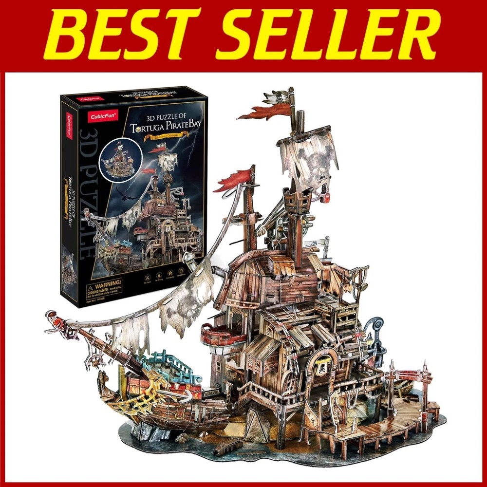 Ragged Pirate Ship 3D Puzzles for Adults