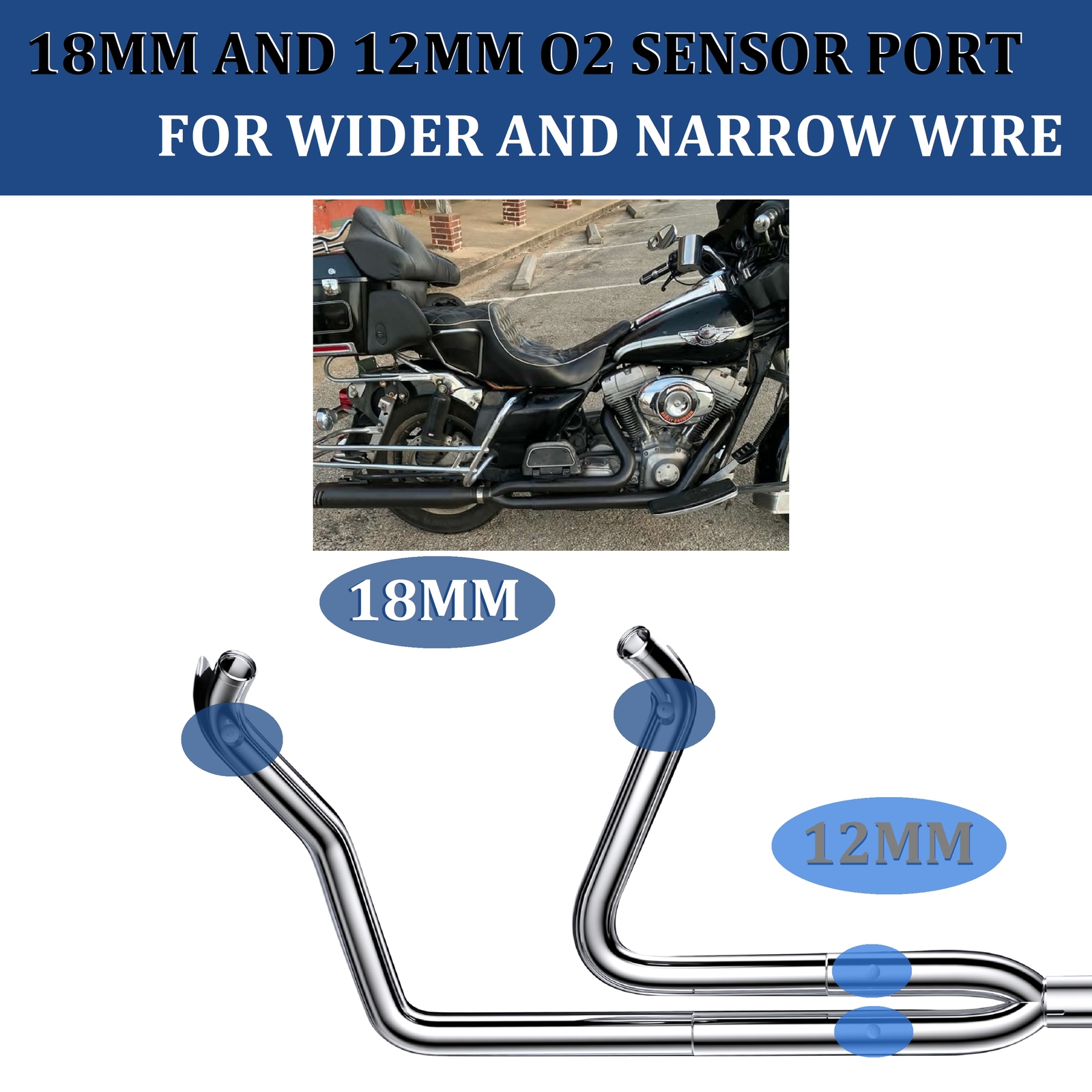 Pro 2 into 1 Black Exhaust Pipe w/ 4" Muffler Fit 1995-2016 Harley Touring 08B