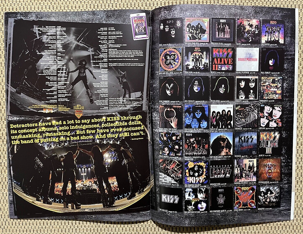 KISS Monster MonsterTour 2013 Tour book Program Kruise Ad Discography Demon Gene