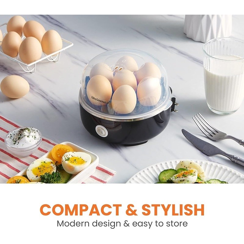 7 Egg Cookers Egg Boiler Steamer Timer Auto Shut Off Easy Use Compact Kitchen