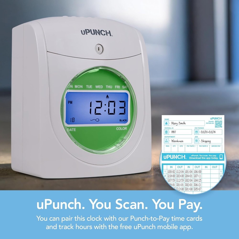 uPunch HN3540 Complete Small Business Start-Up Kit: AutoAlign Time Clock System