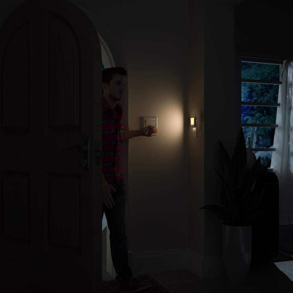 Plug in Motion Lights with Adjustable Brightness,Warm White Motion Activated ...
