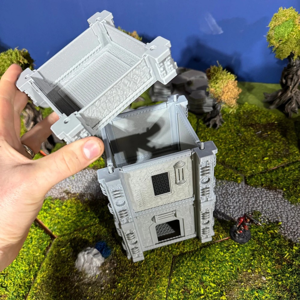 Gothic Building Sci-Fi Wargaming Terrain: 3D Printed