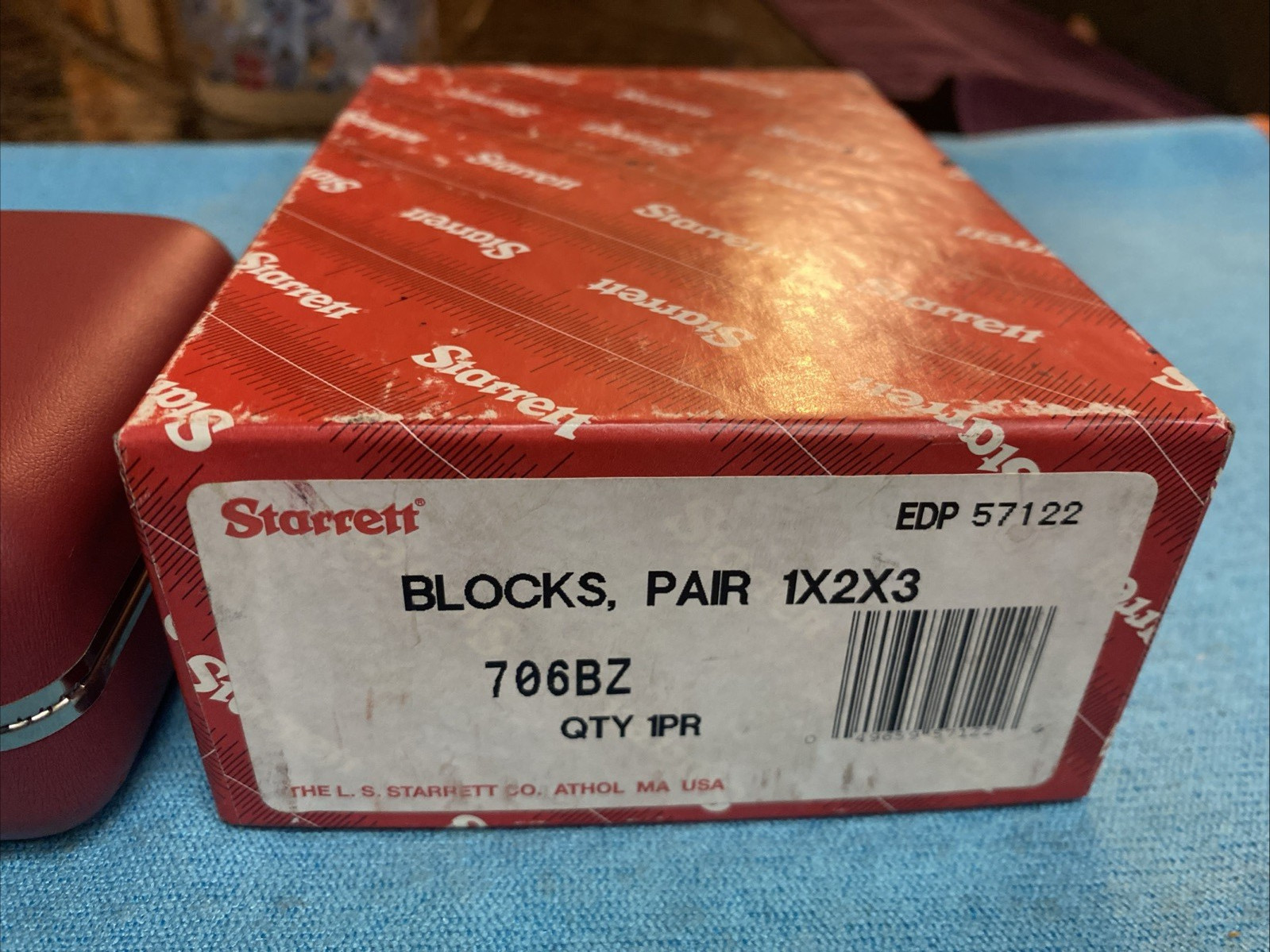 Starrett 706BZ Hardened Steel Inspection Inch Blocks - Matched Pair 1 x 2 x 3"