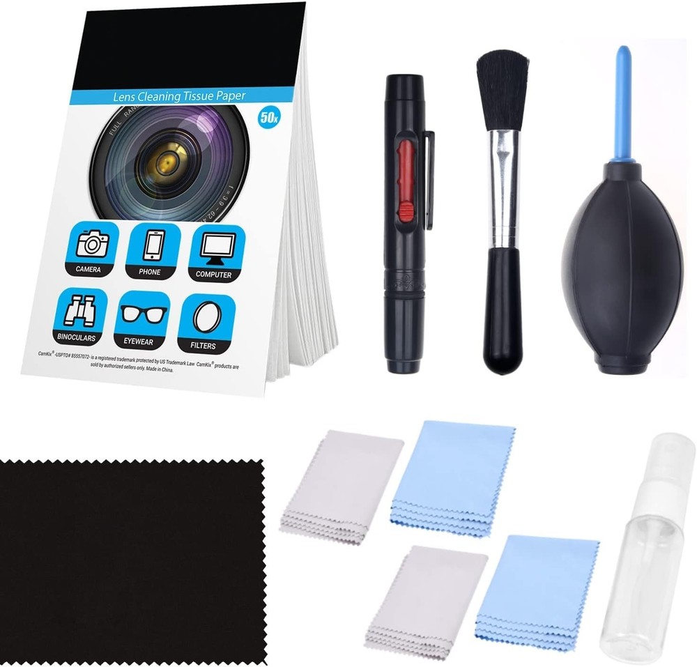 Professional Camera Cleaning Bundle: 50 Paper Tissues & 5 Microfiber Cloths