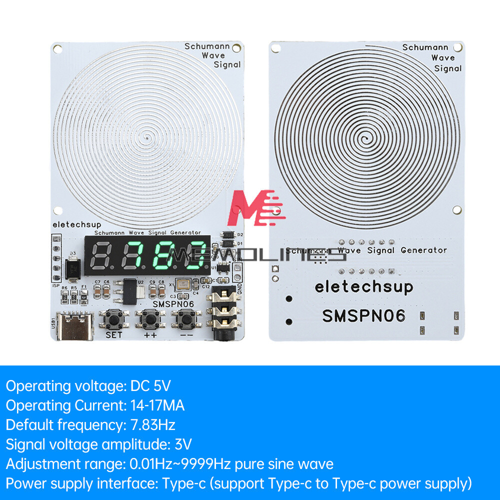 Adjustable 0.01Hz~9999Hz Frequency Schumann Wave Generator 4Bit Digital Display