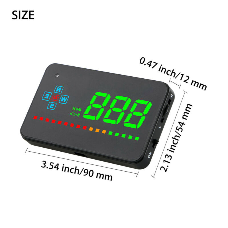Digital Car GPS HUD Head Up Display Speedometer Speed Display KM/h Light-sensor