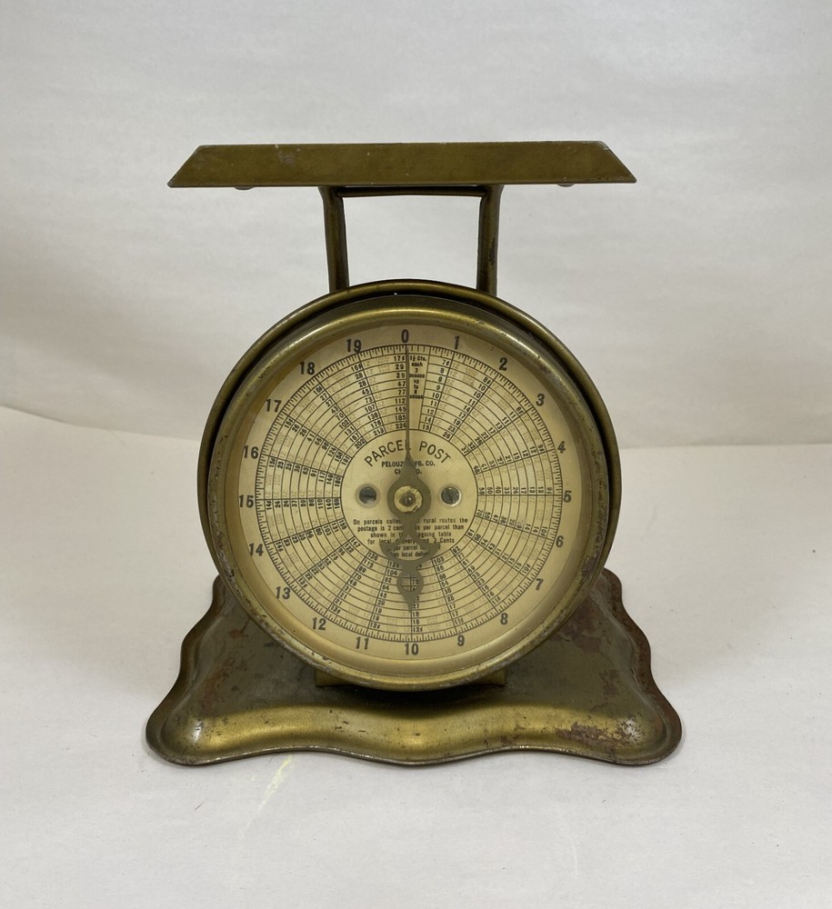 PELOUZE MFG CHICAGO PARCEL POST 20LB CAPACITY SCALE 9" TALL