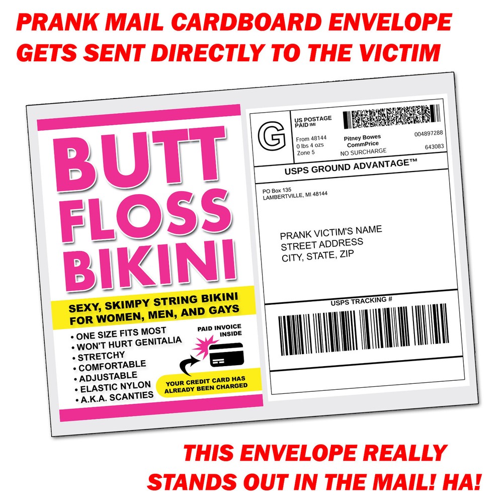 Butt Floss Bikini Joke Packet Prank Mail Sent Anonymously!