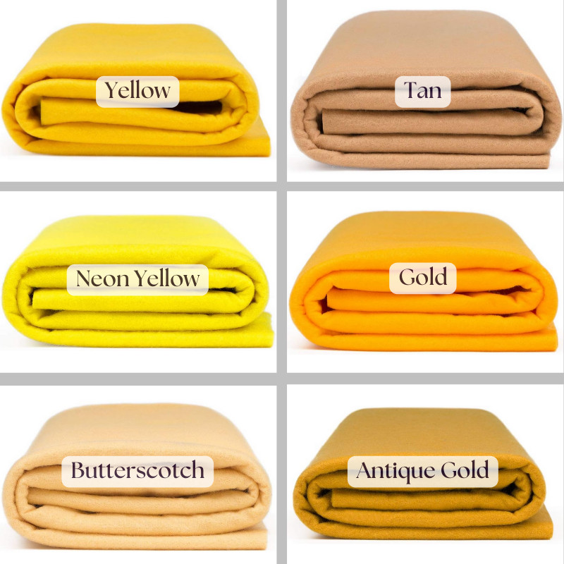 Acrylic Felt Fabric by Yard – 72" Wide 1.6mm Thick Soft Durable Craft Material