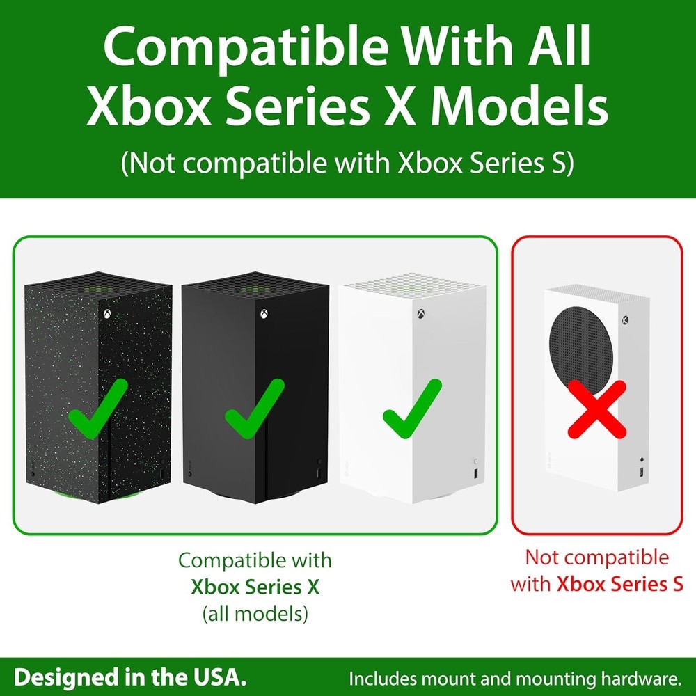 All-Side Secure Wall Mount for Xbox Series X - Effortless Installation & Access