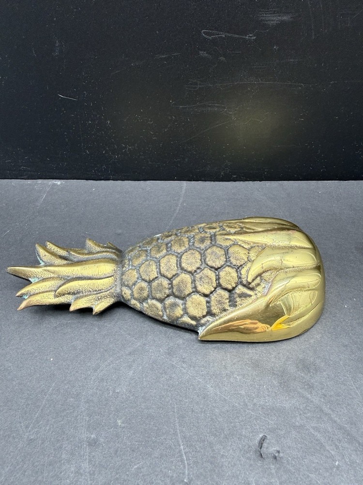 Vintage Solid Brass Pineapple Door Knocker Signed M. Healy '97 Premium Heavy