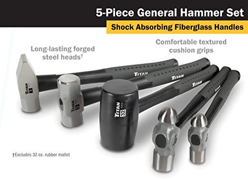 63125 5-Piece Hammer Set 5-Piece Set. Textured Handle