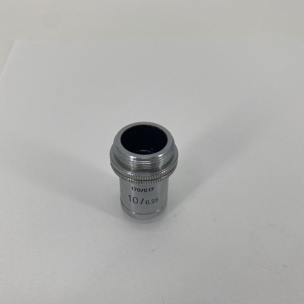 Leitz Wetzlar 170/0.17 10/0.25 Microscope Objective Lens