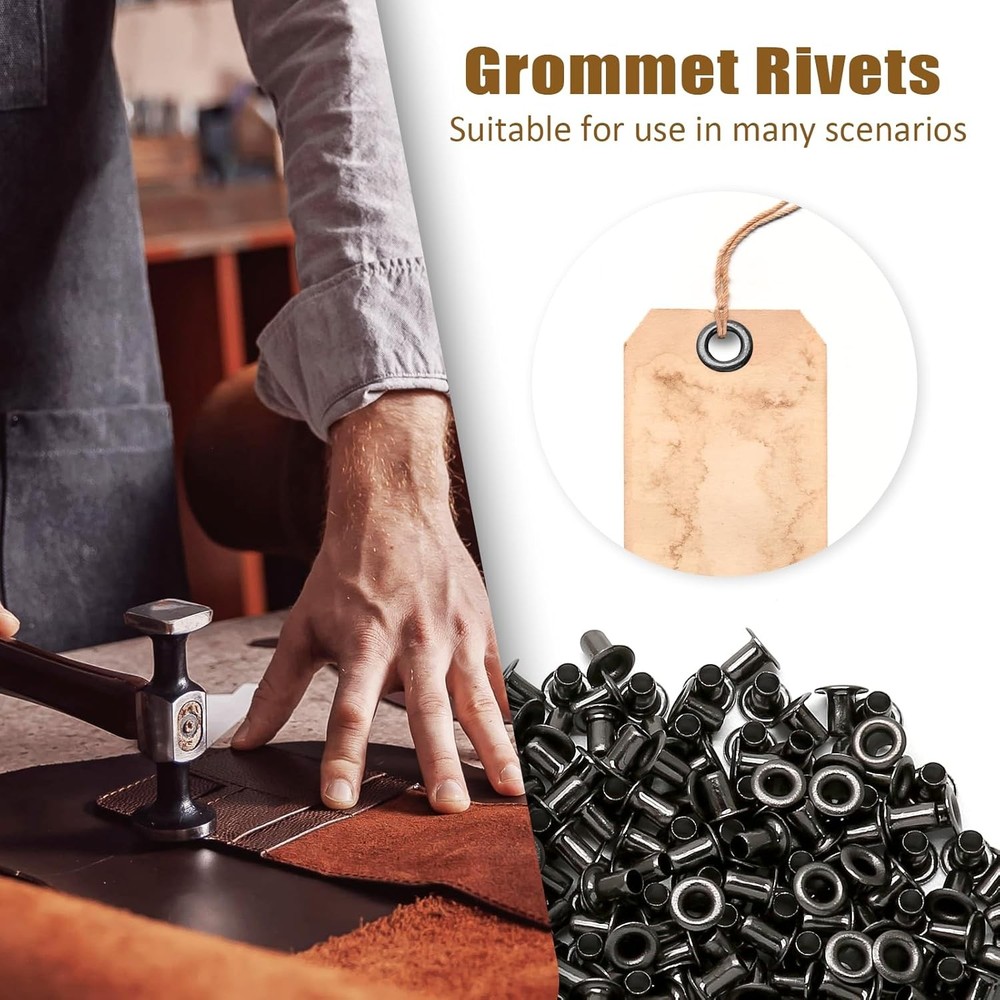 Tiny Grommets Eyelets Self Backing 2mm 200 Pack