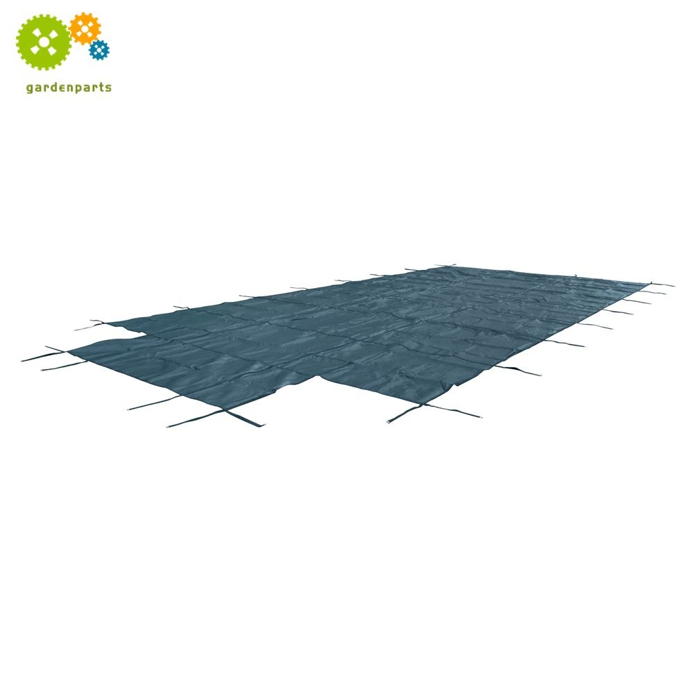 Pool Safety Cover For 16x32ft Rectangular with 4x8ft Center End Step Green Mesh