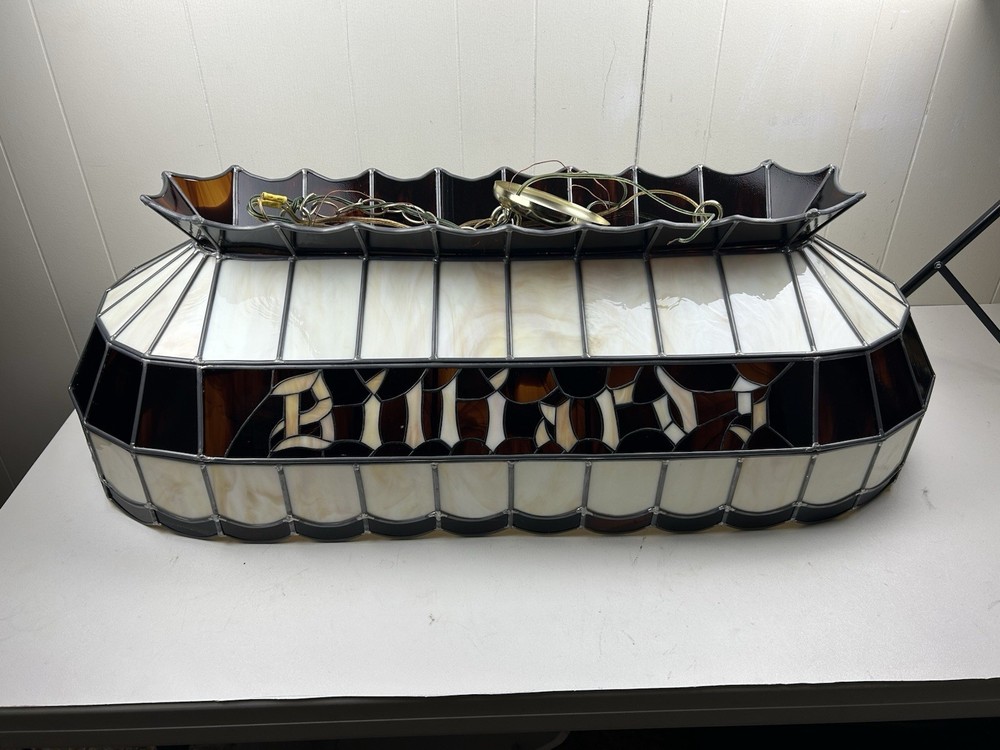 Billiards Pool Stained Glass Light Fixture