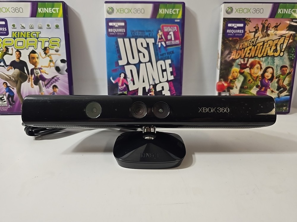 Microsoft Xbox 360 Kinect Sensor & Games! TESTED! SHIPS FREE 🔥