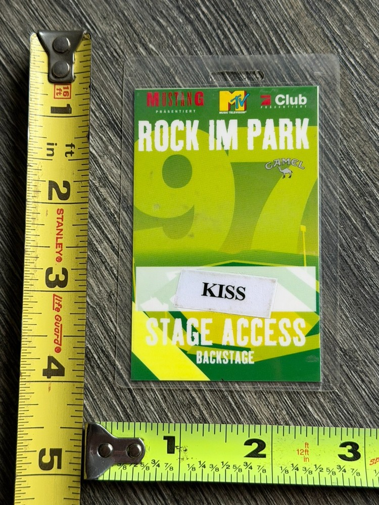 KISS Laminate Pass Reunion Tour Rock Am Ring Concert Vintage Kiss Memorabilia