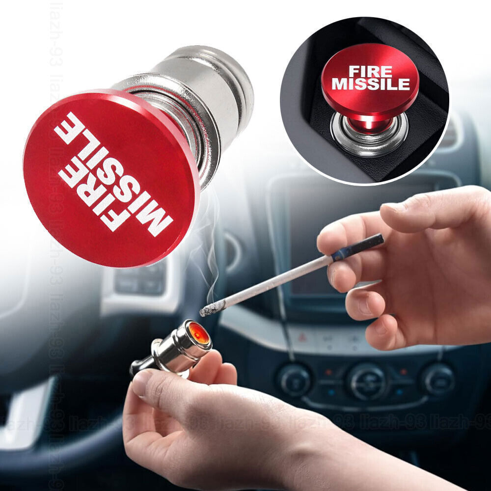 Car Cigarette Lighter FIRE MISSILE Button Replacement 12V Push Button Universal