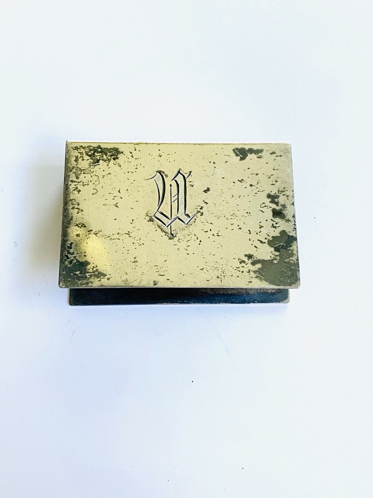 Vintage Sterling Silver Match Box Holder