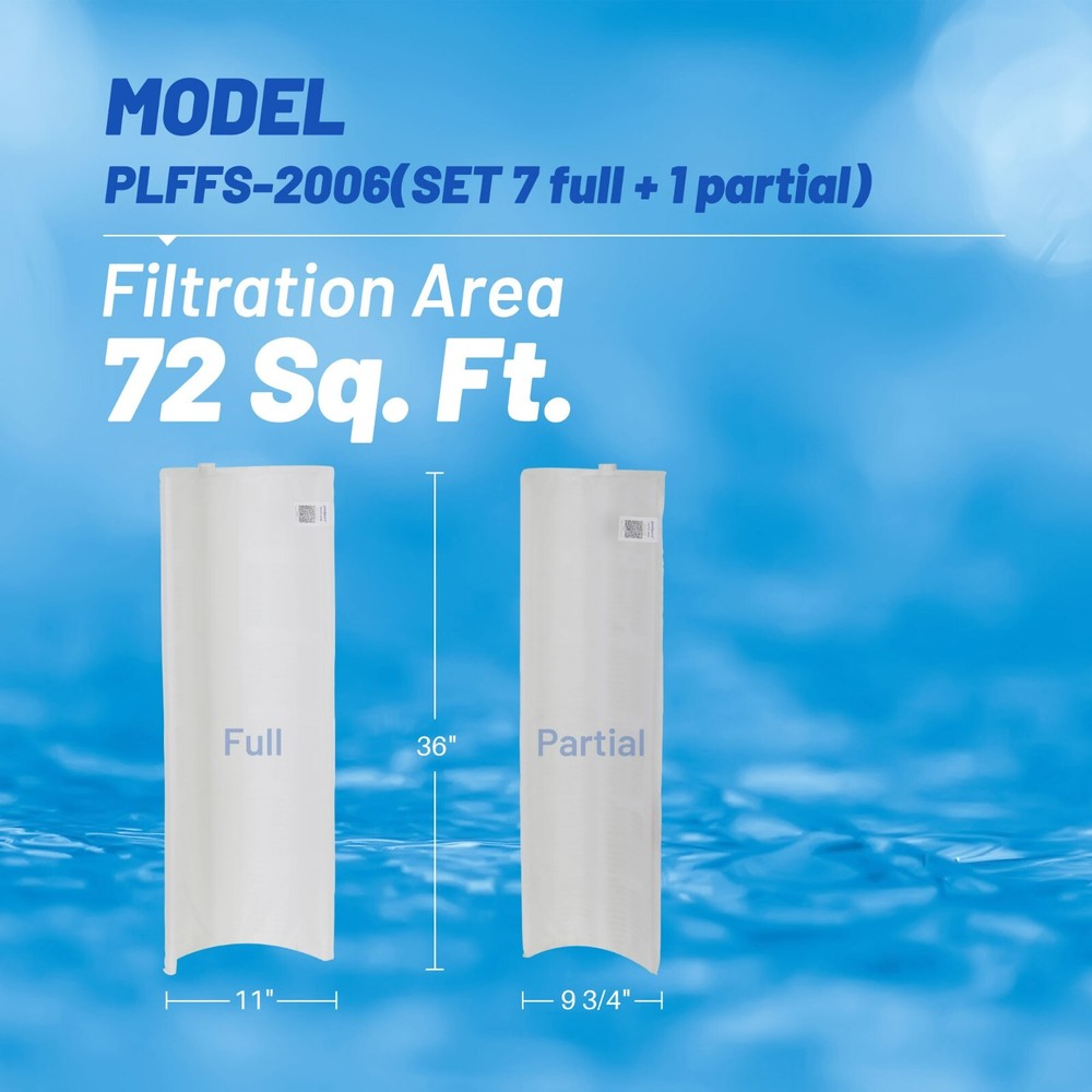 POOLPURE FS-2006 72 Sq.Ft DE Grid Pool Filter Set Replace Unicel FS-2006 PFS3672