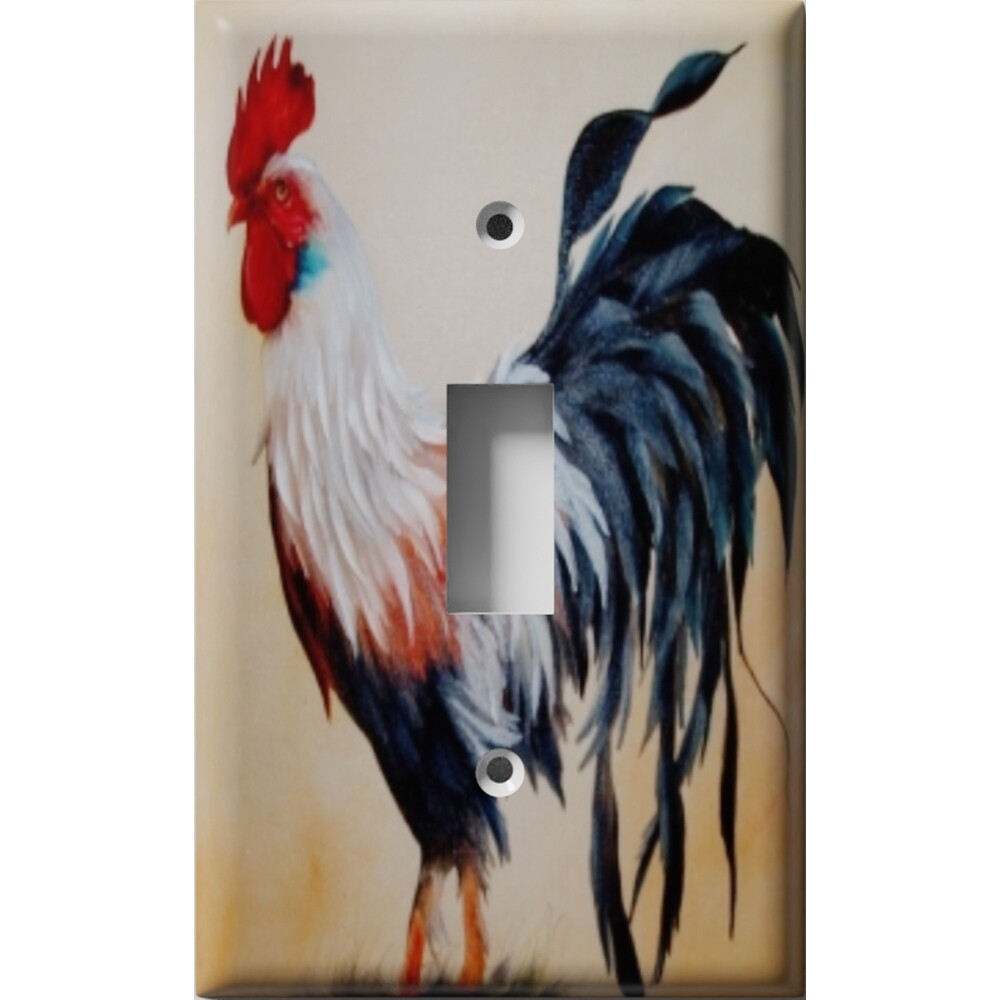 SnazzySwitch Rooster Profile Decorative Light Switch Plate Cover