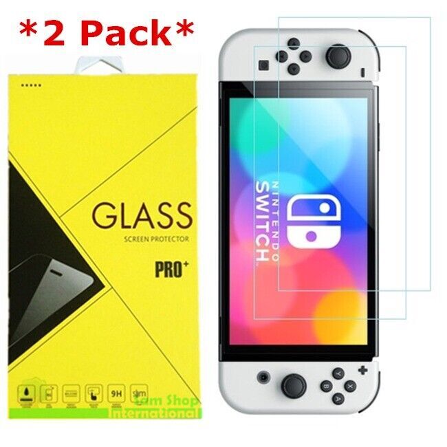 2-Pack Tempered Glass Screen Protector for Nintendo Switch OLED (2021)