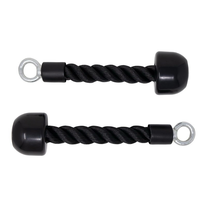 2 Pack Heavy Duty Single Grip Tricep Bicep Pull Down Rope for Cable Machines