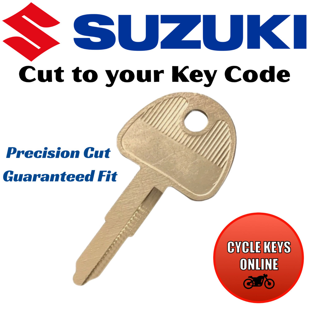 Suzuki Motorcycle keys Cut to Code spare replacement key codes 301-499 Long key