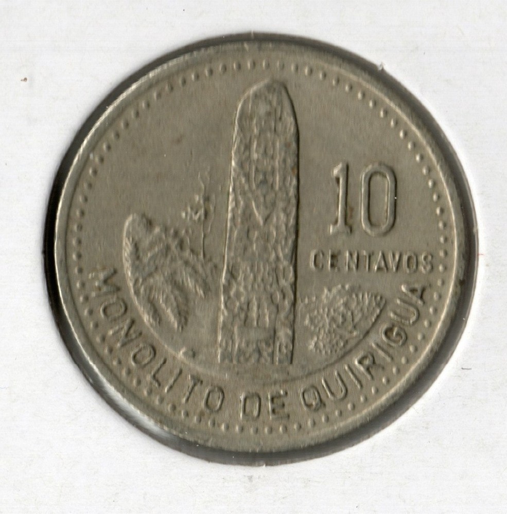 Coin Guatemala 10 Centavos 1991 KM277
