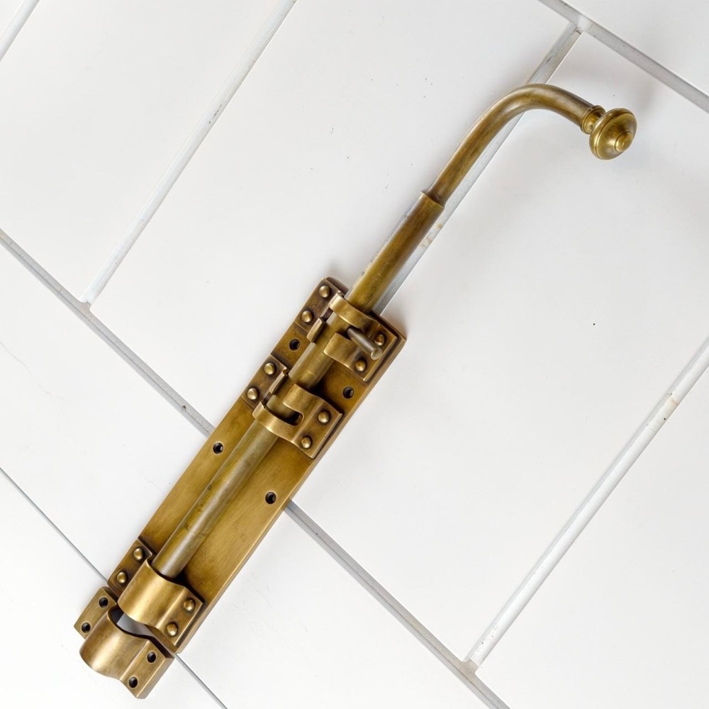 MASSIVE amazing solid brass 17" inch long Heavy Slide Bolt Old Style 44cm strong