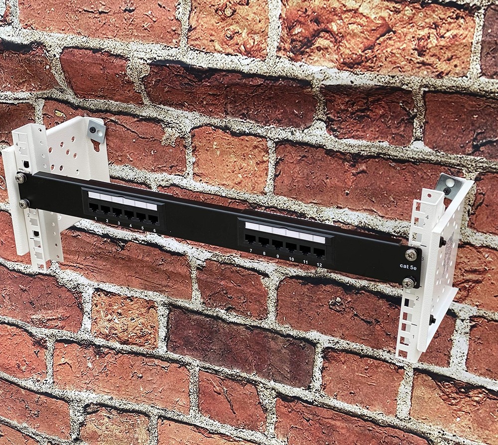 19 Inch Vertical Ends Wall Mount Rack Server Rack With Hardware Black 4U