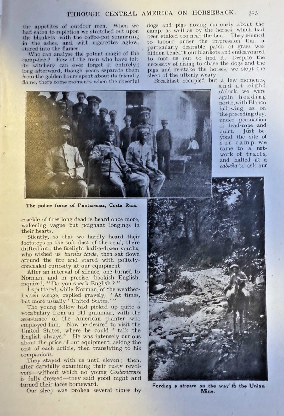1921 Through Costa Rica Nicaragua Salvador & Guatemala on Horseback