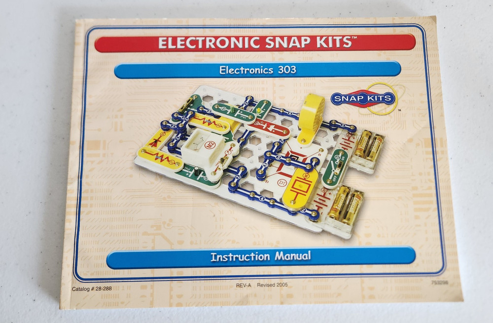 Snap Circuits Electonics 303 Instruction Book Manual Only ~