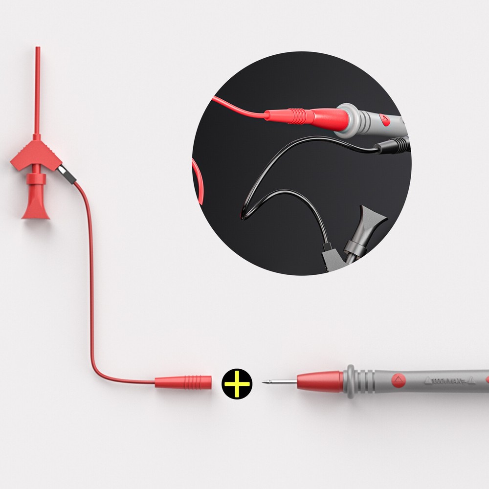 Silicone Multimeter Test Leads Kit 33PCS with Replaceable Wire Piercing Probes