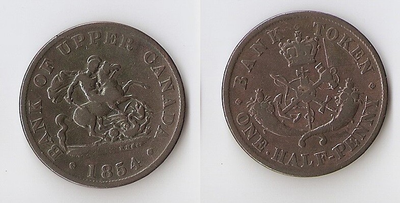 Canada, Upper Canada 1/2 penny 1854 High grade!!!