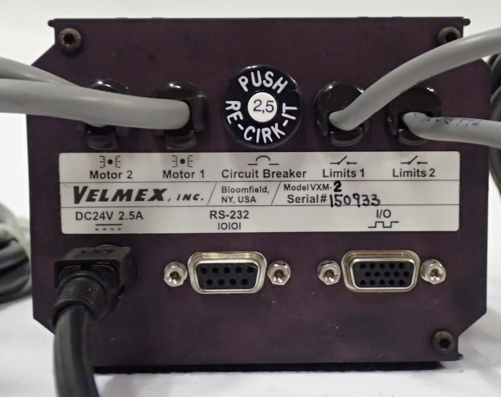 VELMEX 4800 SERIES ROTARY TABLE+MN10-0050-E01-21 BISLIDE+VMX-2 CONTROLLER TESTED