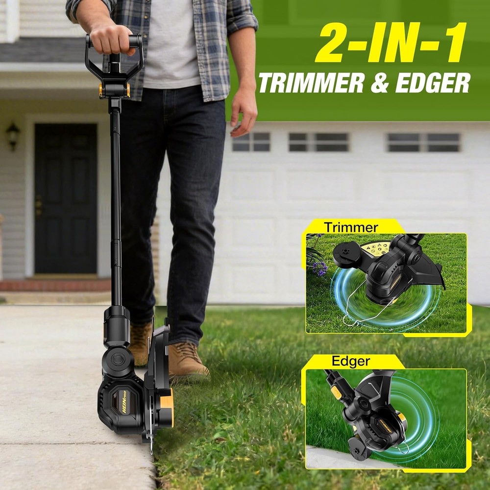 Cordless String Trimmer Compatible with Dewalt 20V MAX Battery, 12-Inch Electric