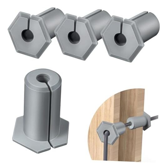 4 PCS Cable Routing Kit Compatible with Starlink Ethernet Cable Rubber