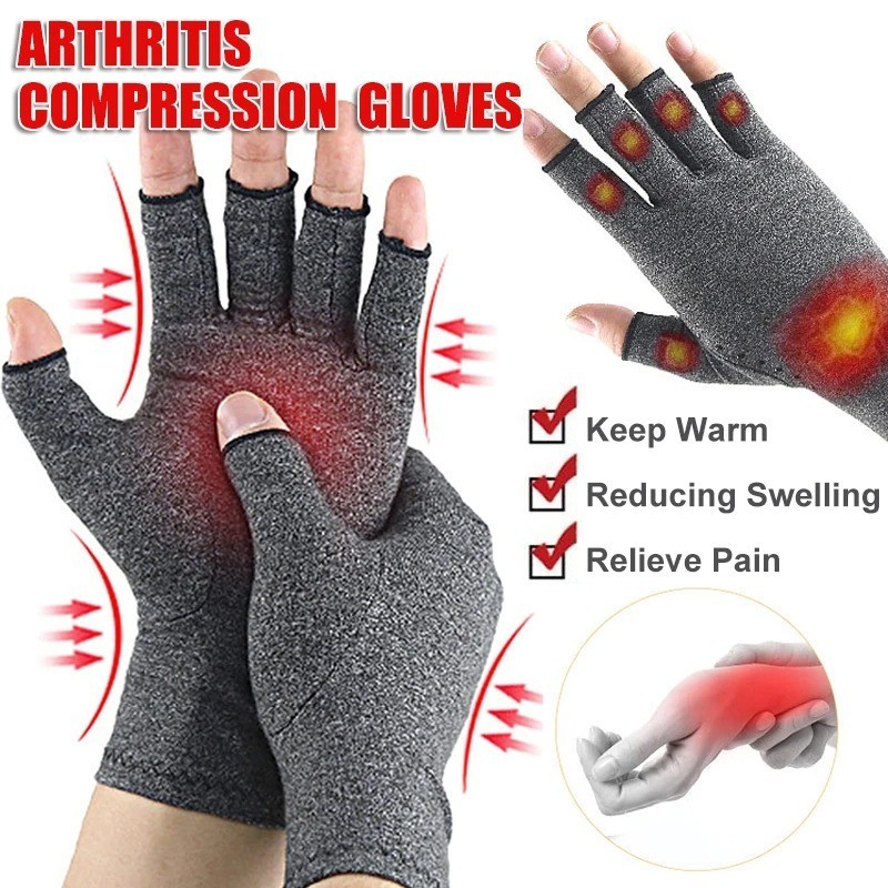 Medical Arthritis Gloves Compression Copper Pain Relief Hand Wrist Support Brace