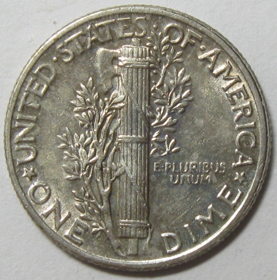 Uncirculated 1943 Mercury Dime - #11212-12
