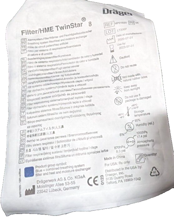DRAGER Filter/HME Twinstar #MP01820 50 pcs/Box