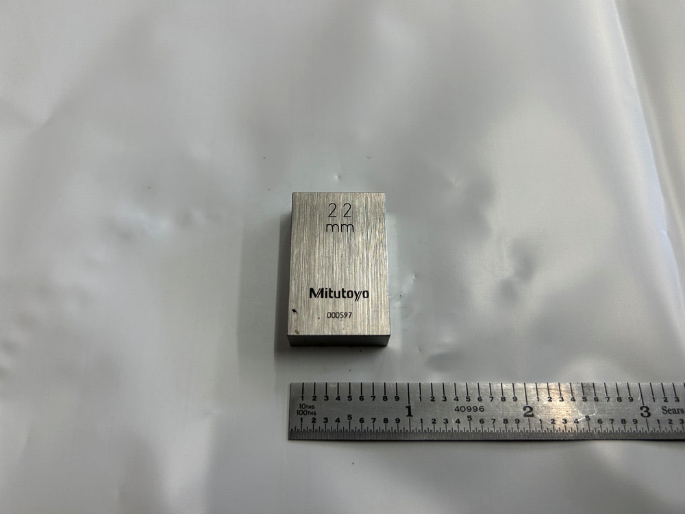 22mm Mitutoyo Steel Rectangular Gauge Gage Block
