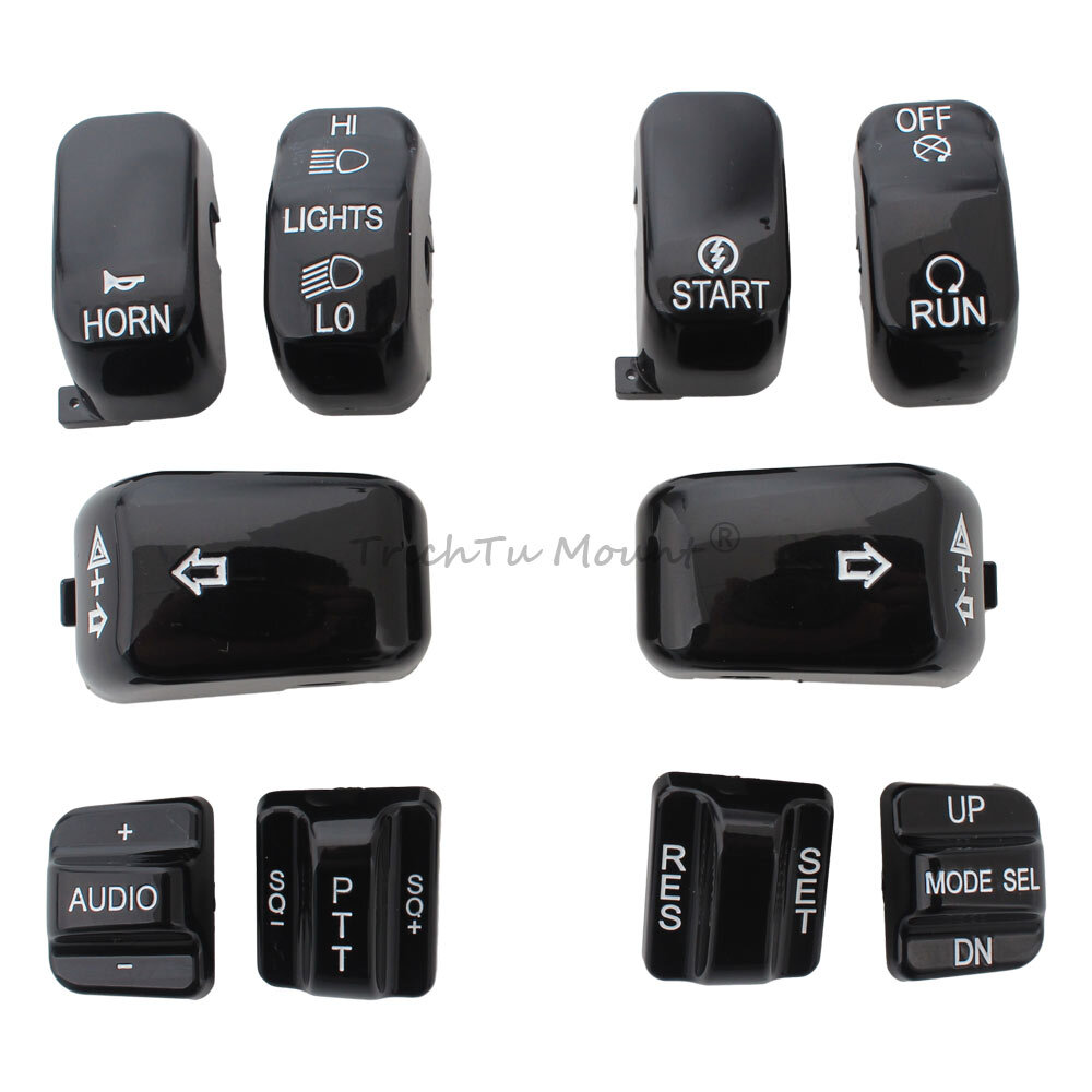 Hand Control Switch Housing Button Caps For Harley Street Electra Glide 96-13
