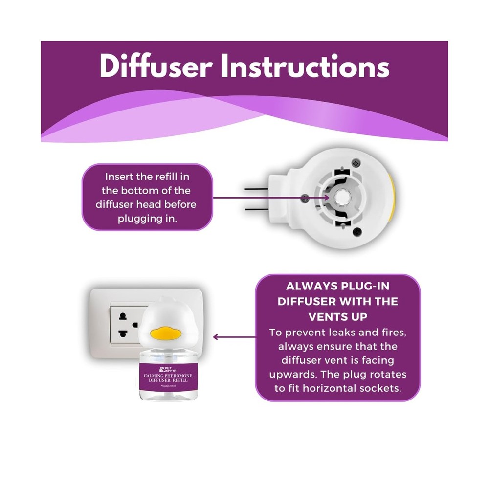 Cat Pheromone Diffuser Refill (Compatible with All Common Diffuser Heads) - 4...