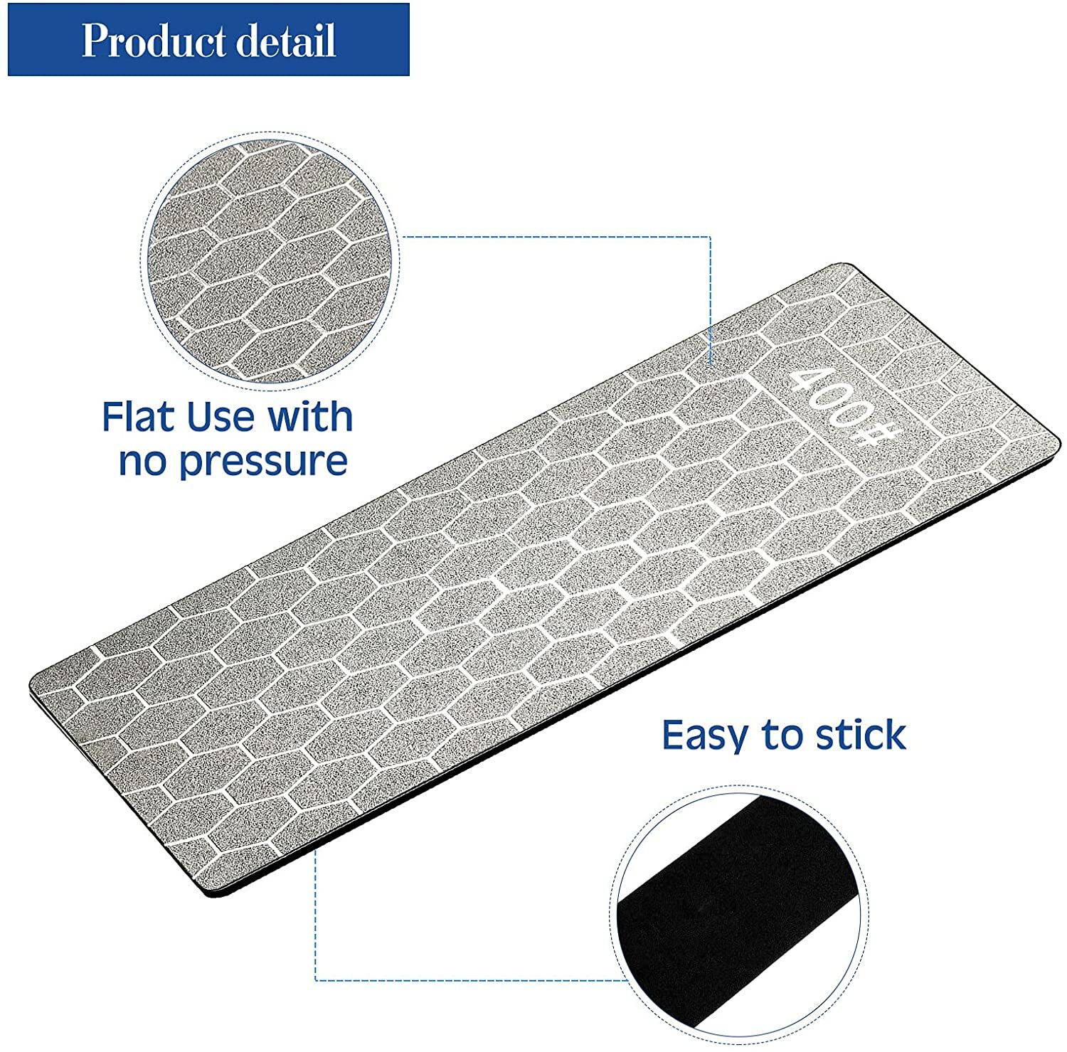 3PCS 400 600 1000 Grit Diamond Knife Sharpening Plate Honing Bench Stone Kit Lot