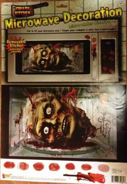 CREEPY KITCHEN MICROWAVE HEAD REMOVABLE STICKER DECORATION