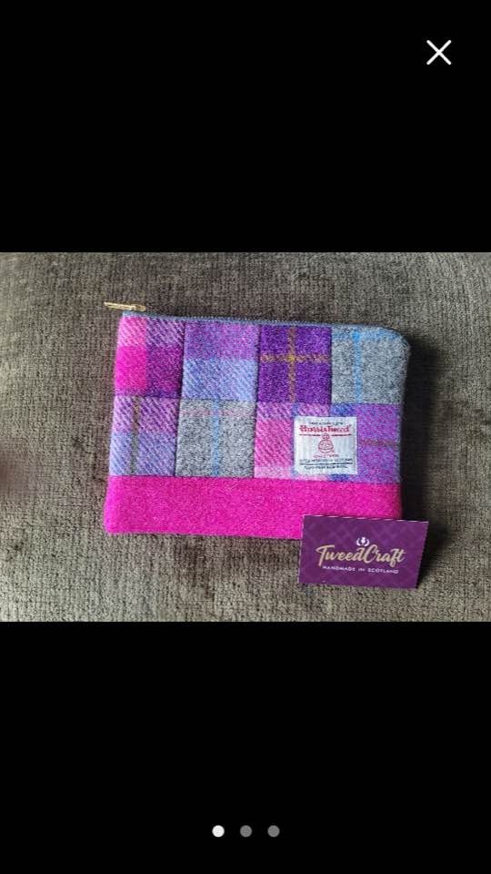 💜🩷Handmade Harris Tweed Accessories set🩷💜